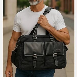 🔥TUMI LUXURY Men’s Black Travel Laptop Briefcase Bag - FEATURES ! EXCELLENT!!